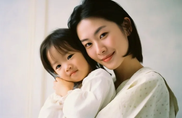 아이를 안고 있는 엄마